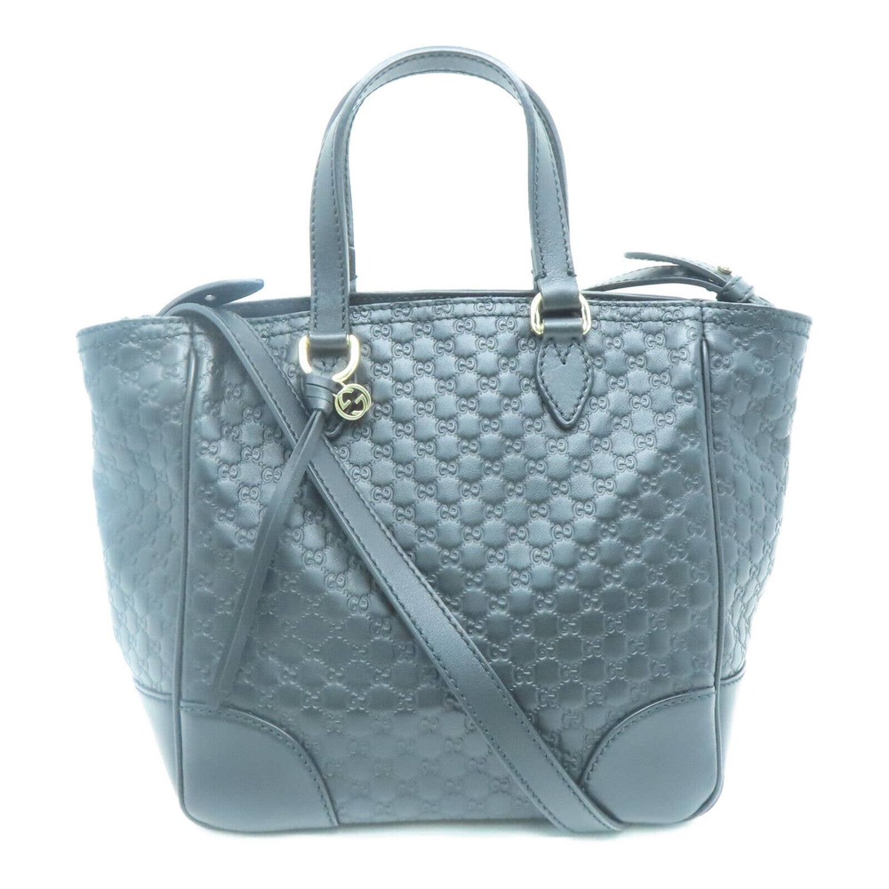 💎✨Authentic✨💎 Gucci GG GHW Satchel Shoulder Handbag Calfskin Leather Black